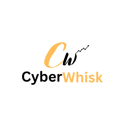 cyberwhisk logo, black and orange