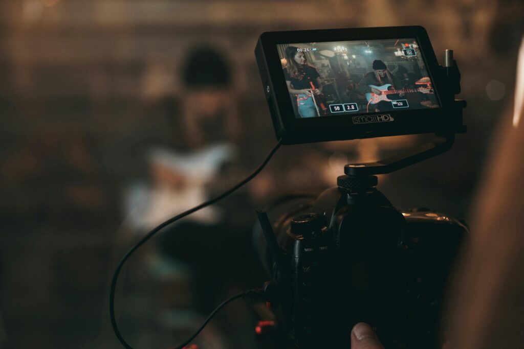 a-camera-is-doing-a-Video-Marketing